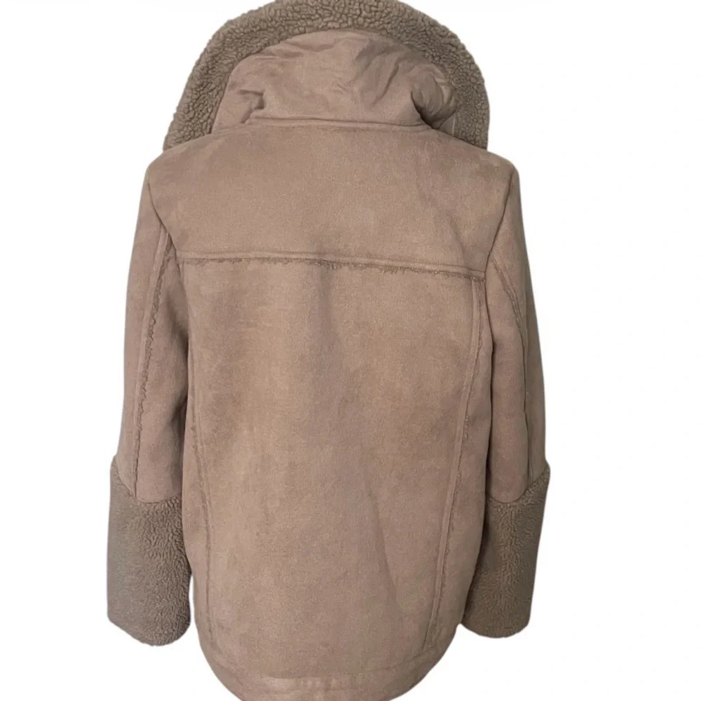The Fifth Label Moto-Style Faux Suede Sherpa Jacket XS | Australian Brand